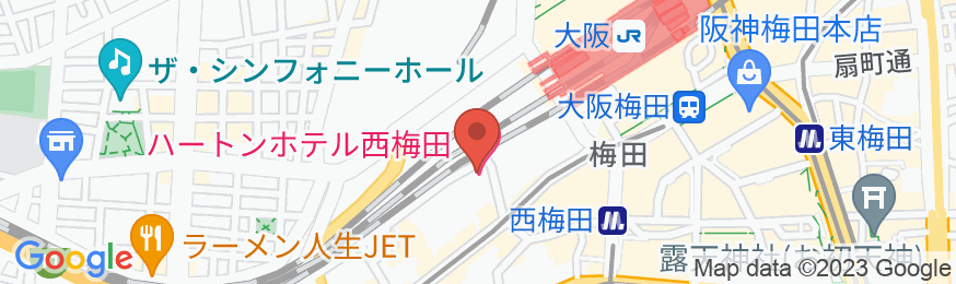 ハートンホテル西梅田の地図