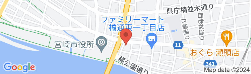 グリーンリッチホテル宮崎(アパートメントスタイル)の地図