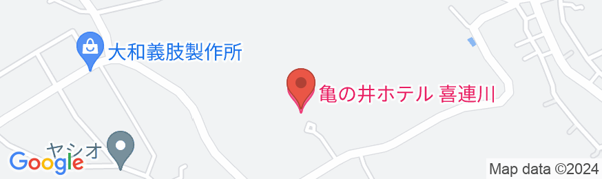 亀の井ホテル 喜連川の地図