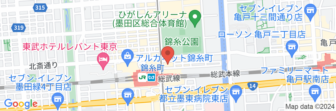 ロッテシティホテル錦糸町の地図