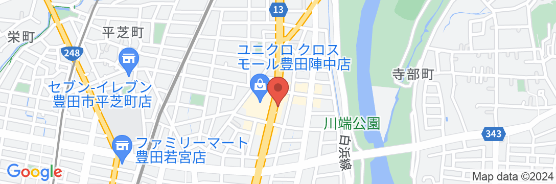 ホテルルートイン豊田陣中の地図