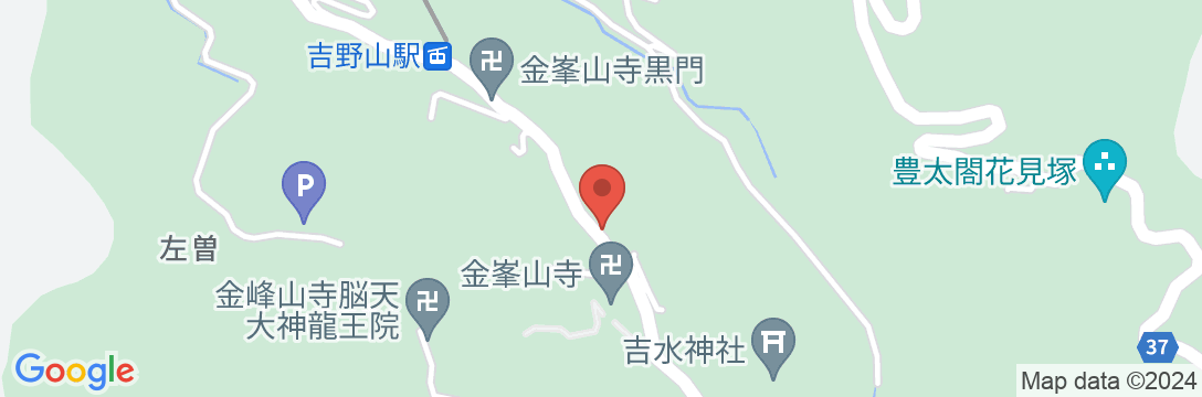 世界遺産吉野山 吉野荘湯川屋の地図