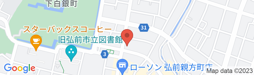 弘前グランドホテル 弘前城前(BBHホテルグループ)の地図