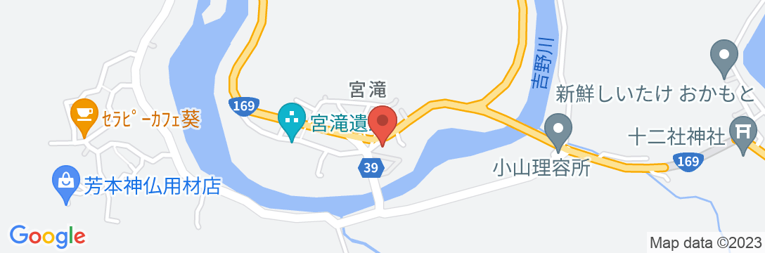宮滝温泉湯元 まつやの地図
