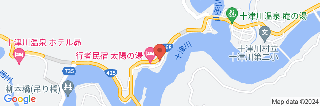 十津川温泉 旅館平谷荘の地図