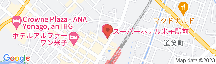 天然温泉 大山の湯 スーパーホテル米子駅前の地図