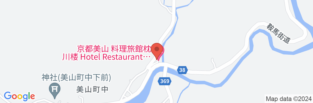 京都美山 料理旅館 枕川楼の地図