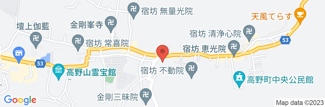 高野山別格本山 宿坊 西門院の地図