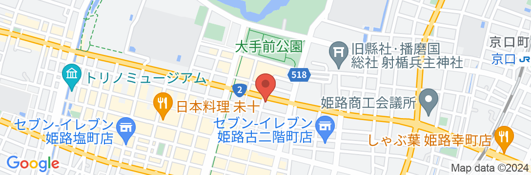 ホテルウィングインターナショナル姫路(姫路城前)の地図