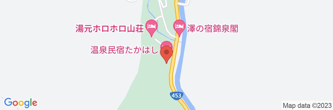 北湯沢温泉 温泉民宿たかはしの地図