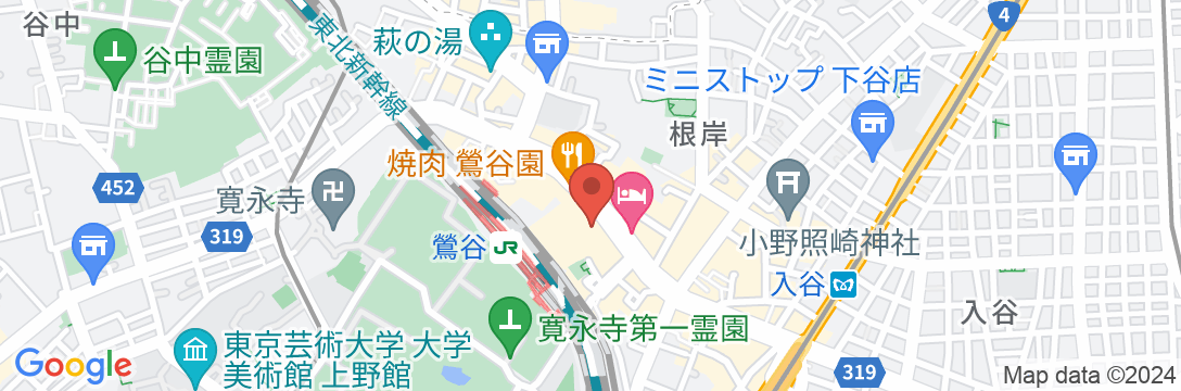 CANDEO HOTELS(カンデオホテルズ)上野公園の地図