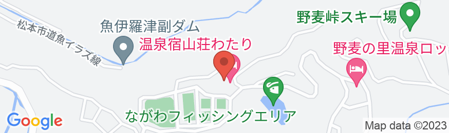 奈川渋沢温泉 温泉宿 山荘わたりの地図