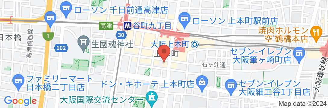 ダイワロイネットホテル大阪上本町の地図
