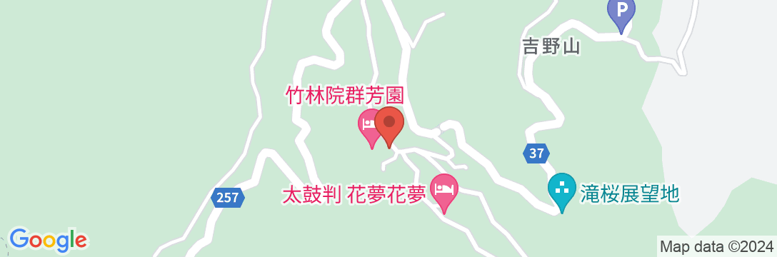 竹林院群芳園の地図