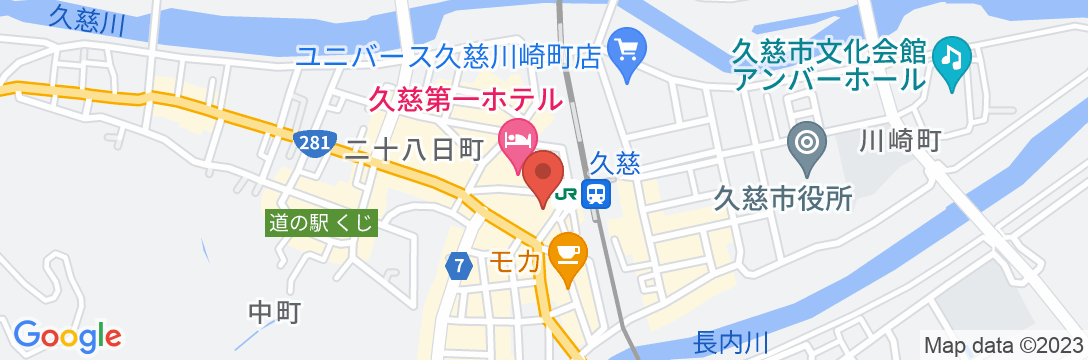 久慈ステーションホテルの地図