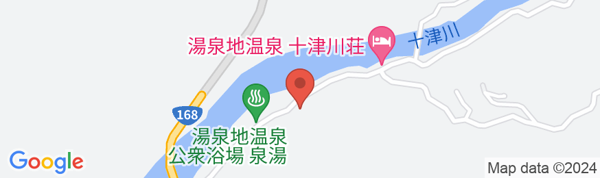 湯泉地温泉 民宿中村屋の地図