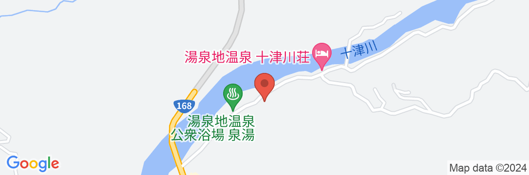 湯泉地温泉 民宿中村屋の地図
