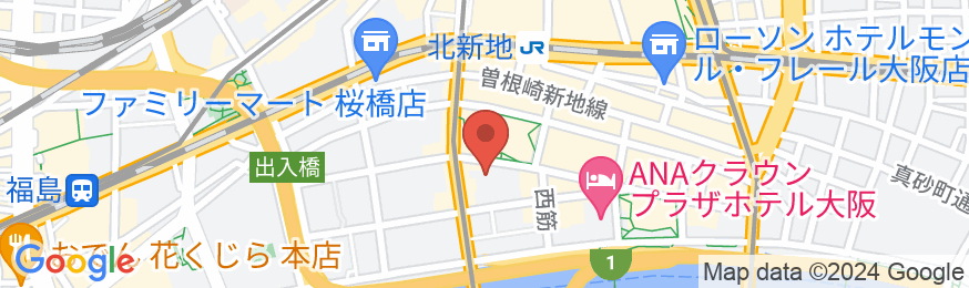 ホテル エルセラーン大阪の地図