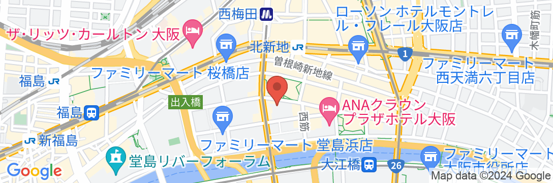 ホテル エルセラーン大阪の地図