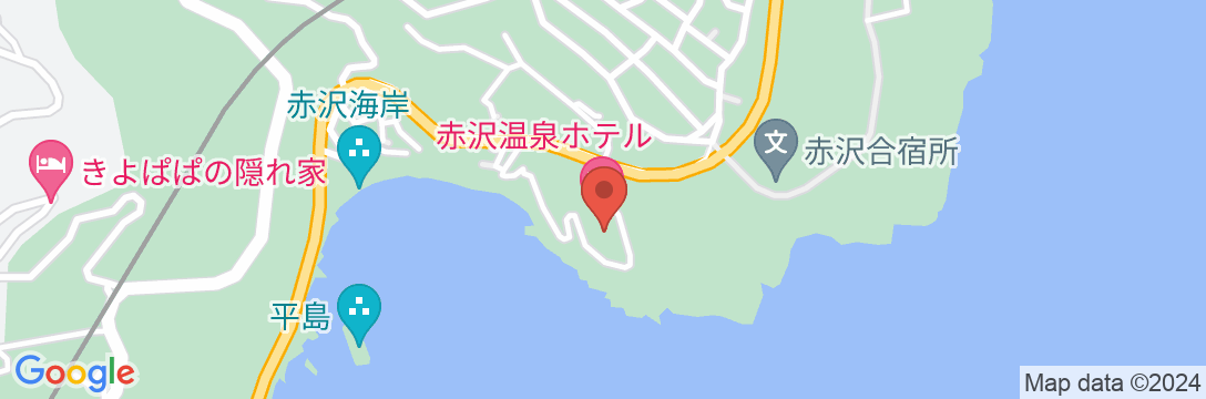 赤沢温泉ホテルの地図