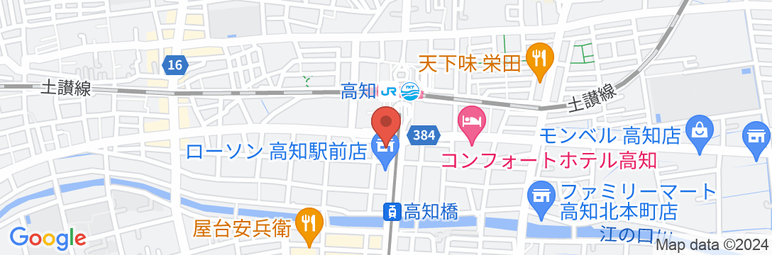 高知ホテルの地図