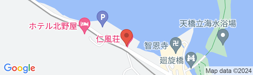 日本三景 天橋立の見える宿 仁風荘の地図
