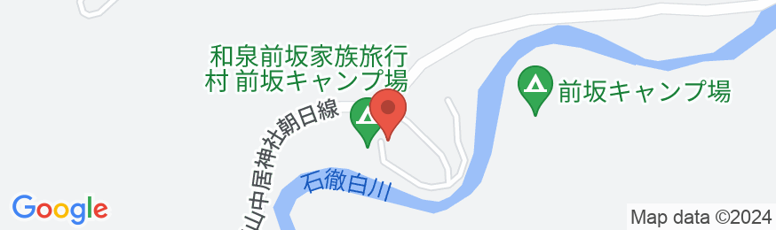 前坂キャンプ場の地図