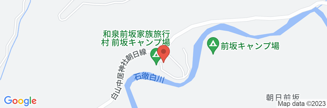 前坂キャンプ場の地図