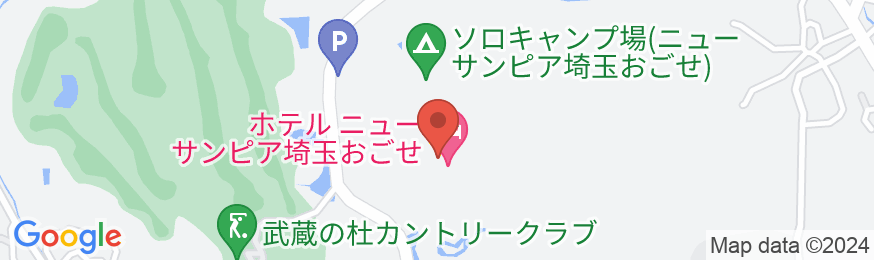 越生温泉美白の湯 温泉宿ニューサンピア埼玉おごせの地図