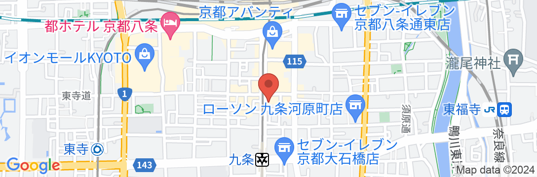 ダイワロイネットホテル京都八条口の地図