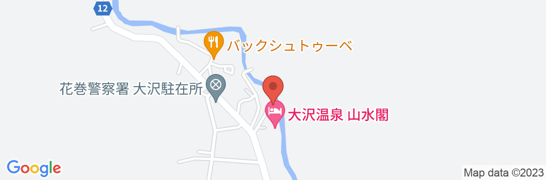 大沢温泉 自炊部の地図