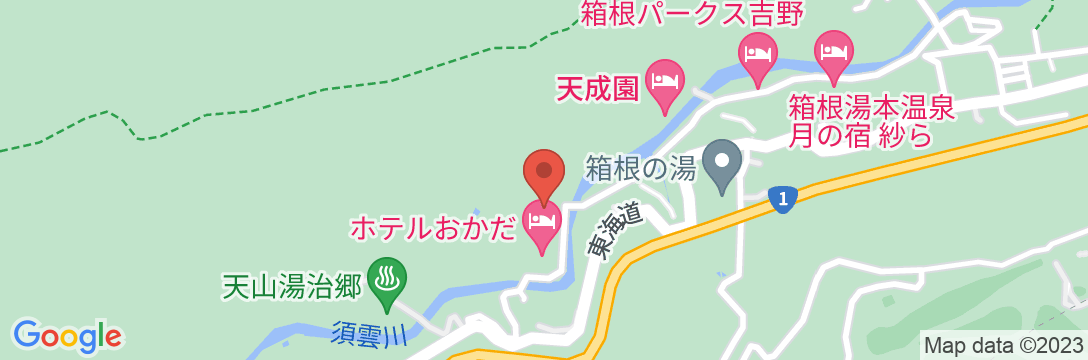 箱根湯本温泉 木もれびの宿 ふるさとの地図