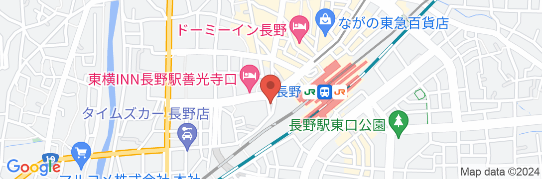 長野プラザホテルの地図