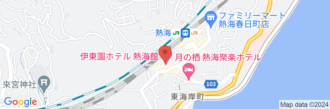 熱海温泉 伊東園ホテル熱海館の地図