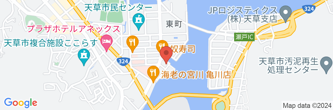 天草プリンスホテルの地図