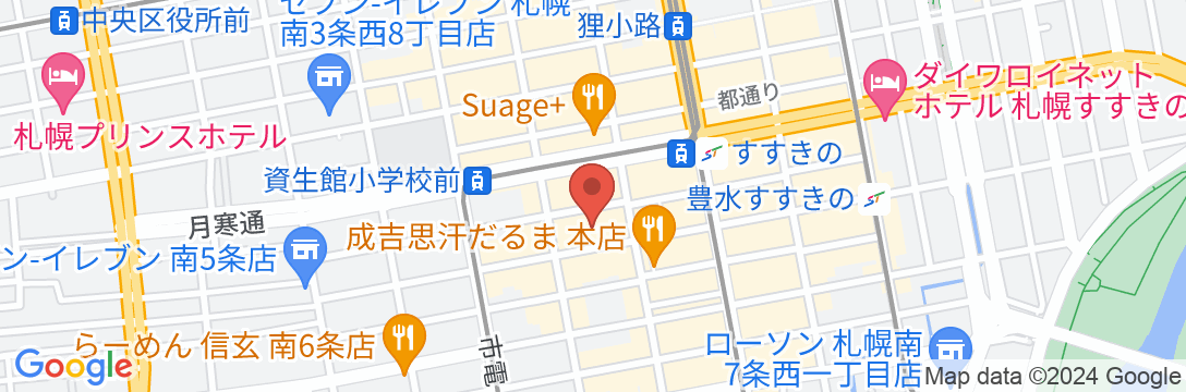 ホテルルートイン札幌中央の地図