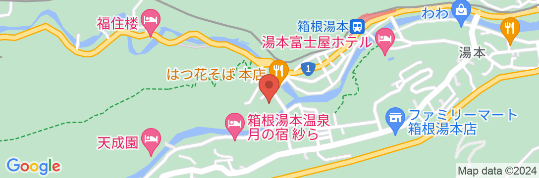 箱根湯本温泉 吉池旅館の地図