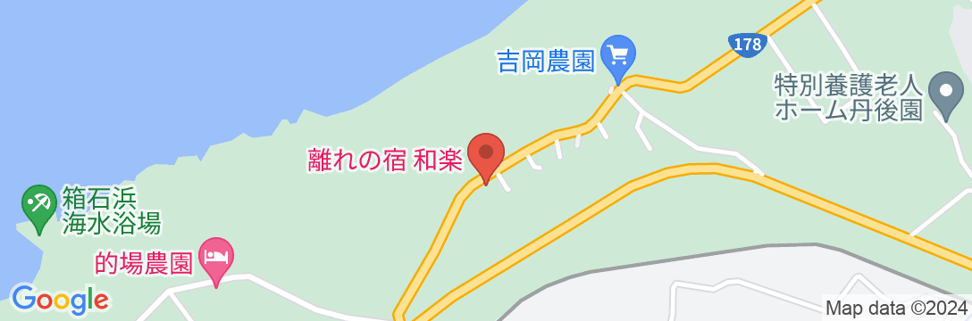 夕日ヶ浦温泉 離れの宿 和楽の地図