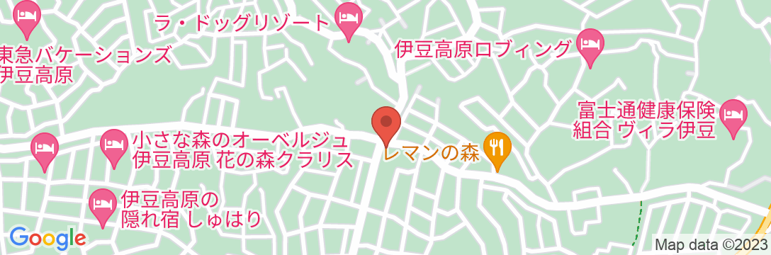 モンゴメリーブラウンイン伊豆高原の地図
