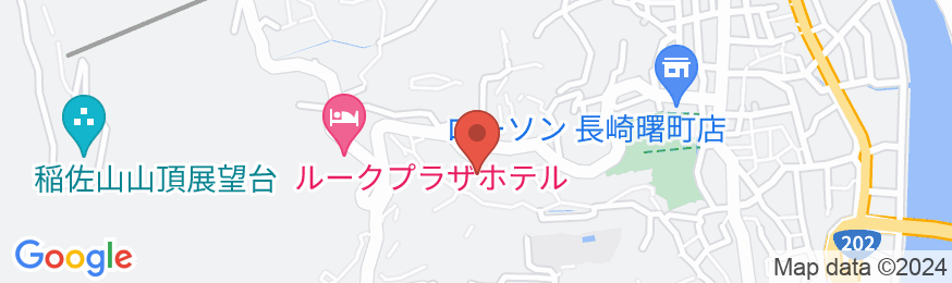 稲佐山温泉 ホテルアマンディ ～長崎の日本三大夜景を一望～の地図
