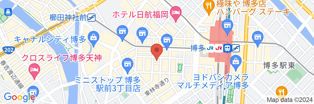 ホテルアクティブ!博多の地図