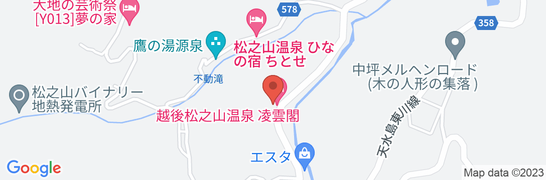 越後松之山温泉 凌雲閣の地図