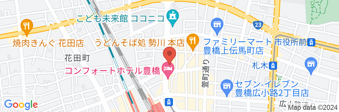 東横INN豊橋駅東口の地図
