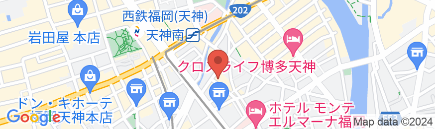 東横INN福岡天神の地図