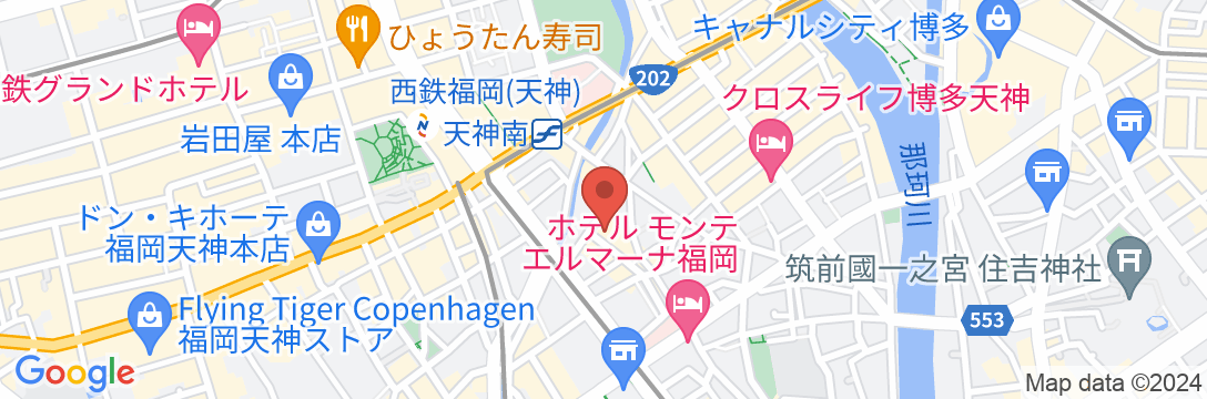 東横INN福岡天神の地図