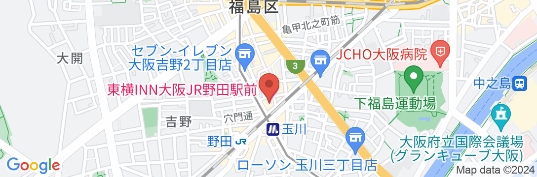 東横INN大阪JR野田駅前の地図