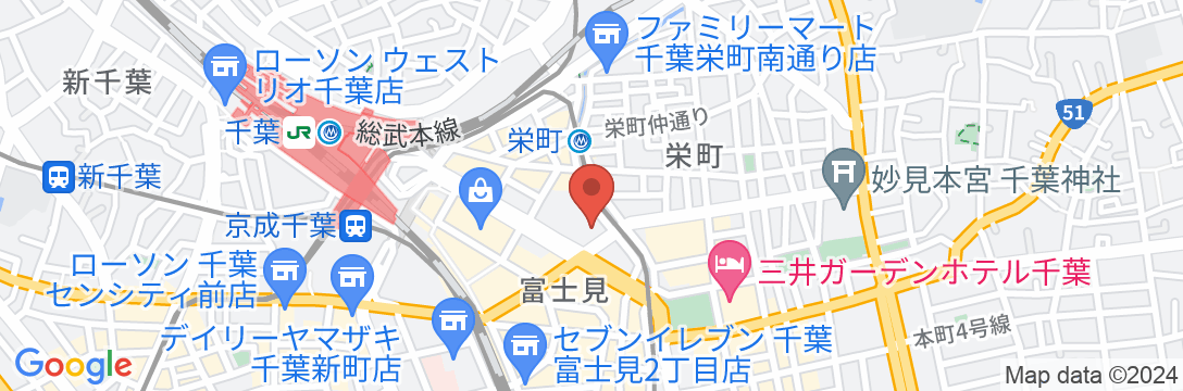 東横INN千葉駅前の地図