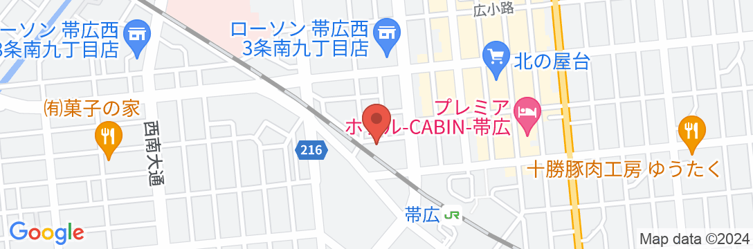 東横INNとかち・帯広駅前の地図