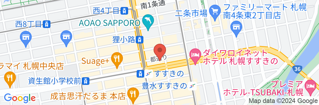 東横INN札幌すすきの交差点の地図