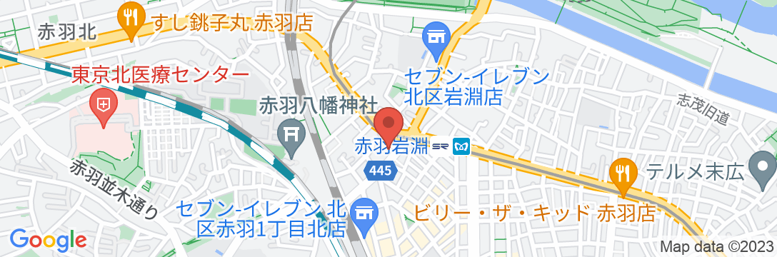 東横INN赤羽駅東口一番街の地図